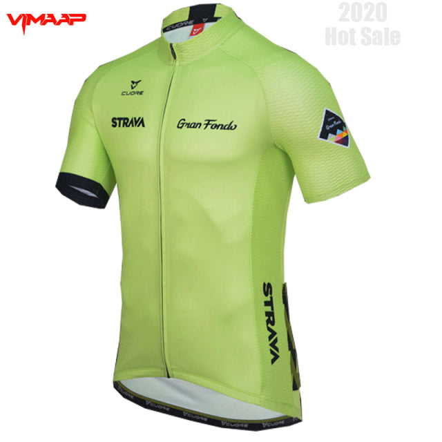 2022 New STRAVA Summer Cycling Jersey Set Breathable Team Racing Sport Bicycle Jersey Mens Cycling Clothing Short Bike Jersey