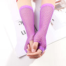 1 Pair New Fashion Neon Fishnet Fingerless Long Gloves Leg Arm Cuff Party Wear Fancy Dress for Women Sexy Beautiful Arm Warmer