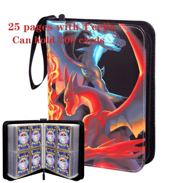 Can Hold 200-720Pcs Cards Holder Album Pokemon Box Gx Francaise Card Holder For Pokemon Card Holder Game Cards Book