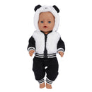 Niedliches Puppen-Outfit für 17-Zoll-43-cm-Puppen, neugeborene Puppenkleidung, Zubehör, wiedergeborene Puppe, Plüsch-Overall, Baby-Geburtstagsgeschenk