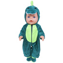 Niedliches Puppen-Outfit für 17-Zoll-43-cm-Puppen, neugeborene Puppenkleidung, Zubehör, wiedergeborene Puppe, Plüsch-Overall, Baby-Geburtstagsgeschenk