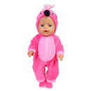 Niedliches Puppen-Outfit für 17-Zoll-43-cm-Puppen, neugeborene Puppenkleidung, Zubehör, wiedergeborene Puppe, Plüsch-Overall, Baby-Geburtstagsgeschenk