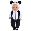 Niedliches Puppen-Outfit für 17-Zoll-43-cm-Puppen, neugeborene Puppenkleidung, Zubehör, wiedergeborene Puppe, Plüsch-Overall, Baby-Geburtstagsgeschenk