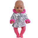 Niedliches Puppen-Outfit für 17-Zoll-43-cm-Puppen, neugeborene Puppenkleidung, Zubehör, wiedergeborene Puppe, Plüsch-Overall, Baby-Geburtstagsgeschenk