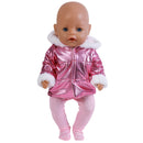 Niedliches Puppen-Outfit für 17-Zoll-43-cm-Puppen, neugeborene Puppenkleidung, Zubehör, wiedergeborene Puppe, Plüsch-Overall, Baby-Geburtstagsgeschenk