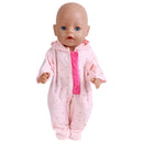 Niedliches Puppen-Outfit für 17-Zoll-43-cm-Puppen, neugeborene Puppenkleidung, Zubehör, wiedergeborene Puppe, Plüsch-Overall, Baby-Geburtstagsgeschenk