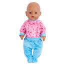 Niedliches Puppen-Outfit für 17-Zoll-43-cm-Puppen, neugeborene Puppenkleidung, Zubehör, wiedergeborene Puppe, Plüsch-Overall, Baby-Geburtstagsgeschenk