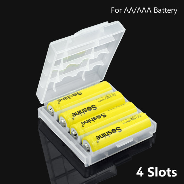 Semi-translucent Hard Plastic AA AAA Case Cover Holder AA / AAA Battery Storage Box Container For 2 4 8x AA AAA Batteries