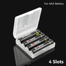 Semi-translucent Hard Plastic AA AAA Case Cover Holder AA / AAA Battery Storage Box Container For 2 4 8x AA AAA Batteries