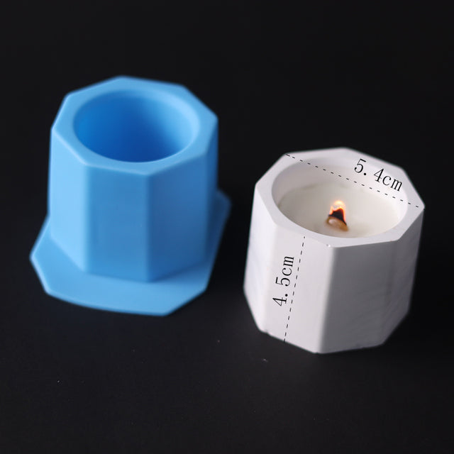 DIY runde Kerzenglas-Topf-Silikon-Formen für die Herstellung von UV-Epoxid-Gips Beton-Aufbewahrungsbox-Form-Heimdekoration-Blumentopf-Pflanzgefäß