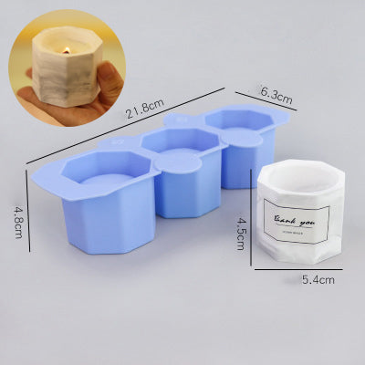 DIY Round Candle Jar Pot Silicone Molds for Making Uv Epoxy Plaster Concrete Storage Box Mould Home Decor Flower Pot Planter