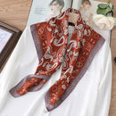 2022 Summer Luxury Brand Silk Scarf Square Women Shawls And Wraps Fashion Office Small Hair Neck Hijabs Foulard Scarves 70*70cm