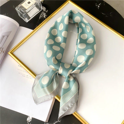 2022 Summer Luxury Brand Silk Scarf Square Women Shawls And Wraps Fashion Office Small Hair Neck Hijabs Foulard Scarves 70*70cm