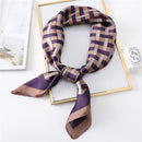 2022 Summer Luxury Brand Silk Scarf Square Women Shawls And Wraps Fashion Office Small Hair Neck Hijabs Foulard Scarves 70*70cm