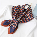 2022 Summer Luxury Brand Silk Scarf Square Women Shawls And Wraps Fashion Office Small Hair Neck Hijabs Foulard Scarves 70*70cm