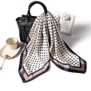 2022 Summer Luxury Brand Silk Scarf Square Women Shawls And Wraps Fashion Office Small Hair Neck Hijabs Foulard Scarves 70*70cm