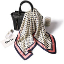 2022 Summer Luxury Brand Silk Scarf Square Women Shawls And Wraps Fashion Office Small Hair Neck Hijabs Foulard Scarves 70*70cm