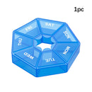 Portable Travel Pill Box Weekly Pill Organizer Dispenser Medicine Case Vitamin Fish Oil Pills Supplements Arthritis Friendly