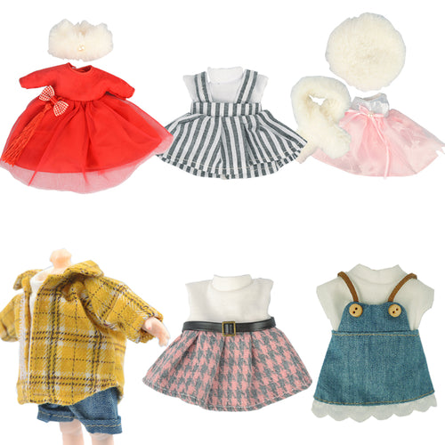 6 zoll bjd puppe kleidung für puppen 16 cm spielzeug hochzeitskleid frühling sommer herbst winter saison kleidung anzug pelze für mädchen 15 cm