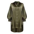 ZANZEA 2022 Stylish Satin Shirt Dress Women&