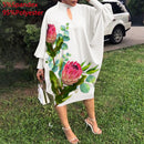 Vestido de fiesta para mujer, Vestido Midi de manga larga con estampado de leopardo, Otoño 2022, VONDA, informal, suelto, para vacaciones, camisa larga, Vestido de gran tamaño