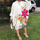 Vestido de fiesta para mujer, Vestido Midi de manga larga con estampado de leopardo, Otoño 2022, VONDA, informal, suelto, para vacaciones, camisa larga, Vestido de gran tamaño