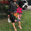 Vestido de fiesta para mujer, Vestido Midi de manga larga con estampado de leopardo, Otoño 2022, VONDA, informal, suelto, para vacaciones, camisa larga, Vestido de gran tamaño