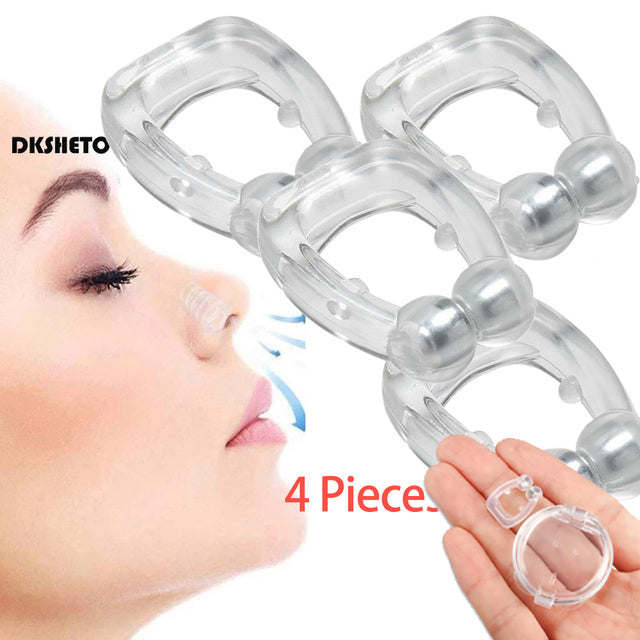 Anti Snoring Nose Clip Silicone Snore Stopper ring Silent sleep Aid Snore Stop Night Sleeping Apnea Guard Night Device With Case