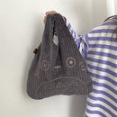 Canvas Tote Bags for Women 2022 Corduroy Large Ladies Cotton Cloth Handbag Cartoon Print Female Shoppers Fashion Fabric Purse