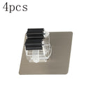 Multi-Purpose Hooks Mop Holder Wall Mounted Mop Organizer Broom Hanger Hook Kitchen Bathroom Waterproof Wall Hook Self-Adhesive