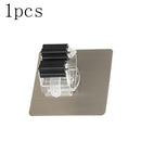 Multi-Purpose Hooks Mop Holder Wall Mounted Mop Organizer Broom Hanger Hook Kitchen Bathroom Waterproof Wall Hook Self-Adhesive