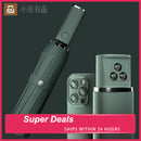 Nuevo paraguas plegable automático Xiaomi con luz Led, paraguas de lluvia grande a prueba de viento, sombrilla portátil para exteriores para hombres y mujeres