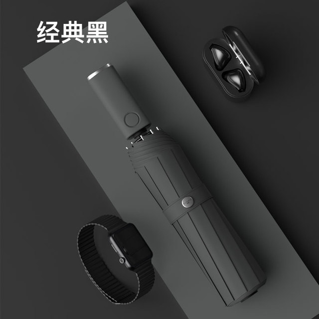 Nuevo paraguas plegable automático Xiaomi con luz Led, paraguas de lluvia grande a prueba de viento, sombrilla portátil para exteriores para hombres y mujeres