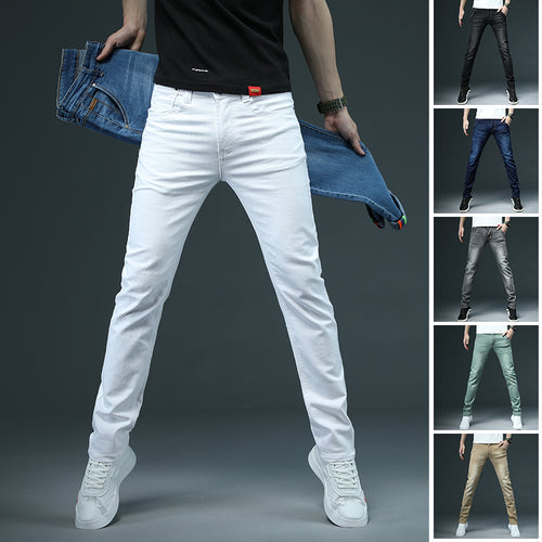 The Clean Slate | Slim-Fit Selvedge White Denim — Cotton-Stretch, Four-Season Weight