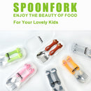 Tableware Cartoon Kids Spoon and Fork Set Dessert Spoon for Children Fork Baby Gadgets Feedkid Children&