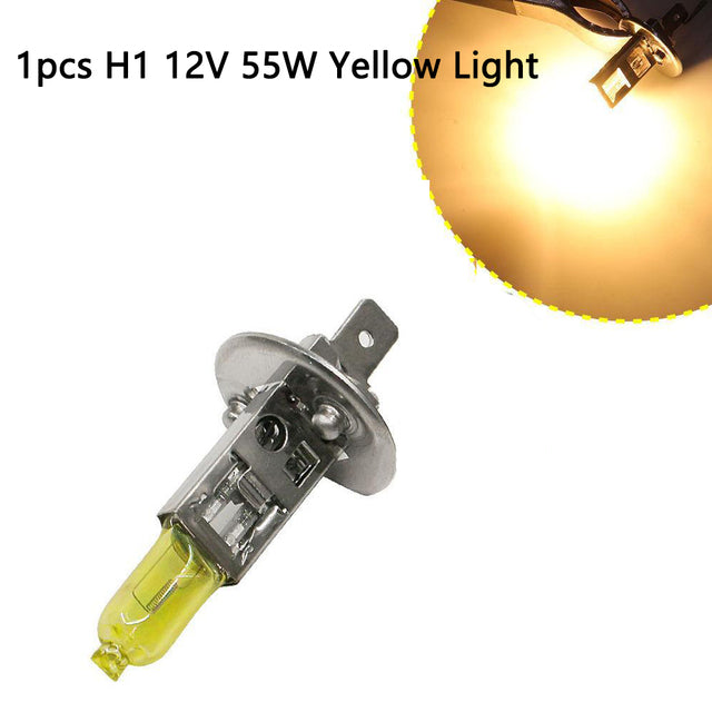 12V H1 Xenon Quartz Halogen Bulb Bulbs H3 H7 55W 100W All Weather Hid Fog Light Headlamps Bright Car Headlight Light