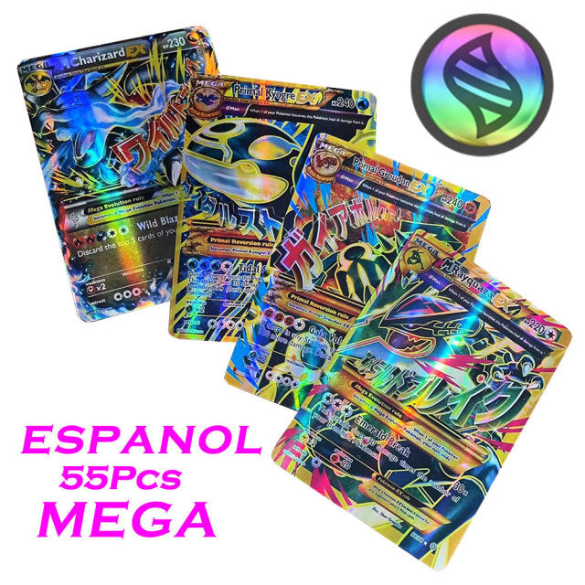 Pokemon-Karten auf Spanisch 2021 Neue Ankunft VMAX Holografisches Spielkartenspiel Castellano Español Kinderspielzeug