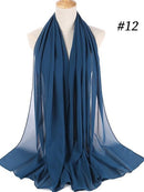 Bufanda de gasa de Color liso, hiyab, diadema para mujer, cubierta de cabeza islámica, envoltura para mujer, Jersey musulmán, hiyab, bufandas para el pelo, pañuelo para la cabeza