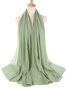 Bufanda de gasa de Color liso, hiyab, diadema para mujer, cubierta de cabeza islámica, envoltura para mujer, Jersey musulmán, hiyab, bufandas para el pelo, pañuelo para la cabeza