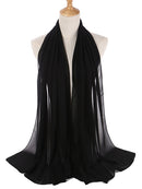 Bufanda de gasa de Color liso, hiyab, diadema para mujer, cubierta de cabeza islámica, envoltura para mujer, Jersey musulmán, hiyab, bufandas para el pelo, pañuelo para la cabeza