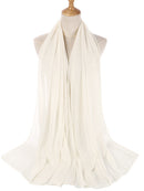 Bufanda de gasa de Color liso, hiyab, diadema para mujer, cubierta de cabeza islámica, envoltura para mujer, Jersey musulmán, hiyab, bufandas para el pelo, pañuelo para la cabeza