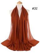 Bufanda de gasa de Color liso, hiyab, diadema para mujer, cubierta de cabeza islámica, envoltura para mujer, Jersey musulmán, hiyab, bufandas para el pelo, pañuelo para la cabeza