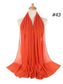 Bufanda de gasa de Color liso, hiyab, diadema para mujer, cubierta de cabeza islámica, envoltura para mujer, Jersey musulmán, hiyab, bufandas para el pelo, pañuelo para la cabeza