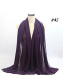 Bufanda de gasa de Color liso, hiyab, diadema para mujer, cubierta de cabeza islámica, envoltura para mujer, Jersey musulmán, hiyab, bufandas para el pelo, pañuelo para la cabeza