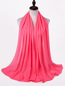 Bufanda de gasa de Color liso, hiyab, diadema para mujer, cubierta de cabeza islámica, envoltura para mujer, Jersey musulmán, hiyab, bufandas para el pelo, pañuelo para la cabeza