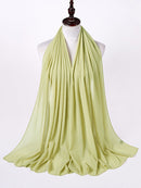 Bufanda de gasa de Color liso, hiyab, diadema para mujer, cubierta de cabeza islámica, envoltura para mujer, Jersey musulmán, hiyab, bufandas para el pelo, pañuelo para la cabeza