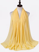 Bufanda de gasa de Color liso, hiyab, diadema para mujer, cubierta de cabeza islámica, envoltura para mujer, Jersey musulmán, hiyab, bufandas para el pelo, pañuelo para la cabeza