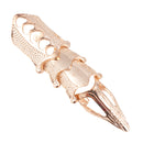 2022 NEW Fashion Cool Men Boys Punk Gothic Rock Scroll Joint Armor Knuckle Metal Full Finger Rings Gold Cospaly DIY Rings