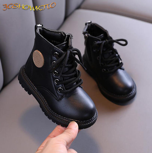 Kinder Martin Stiefel Jungen Schuhe Herbst Winter Leder Kinder Stiefel Mode Kleinkind Mädchen Stiefel Warme Winterstiefel Kinder Schneeschuhe