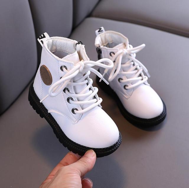Kids Martin Boots Boys Shoes Autumn Winter Leather Children Boots Fashion Toddler Girls Boots Warm Winter Boots Kids Snow Shoes